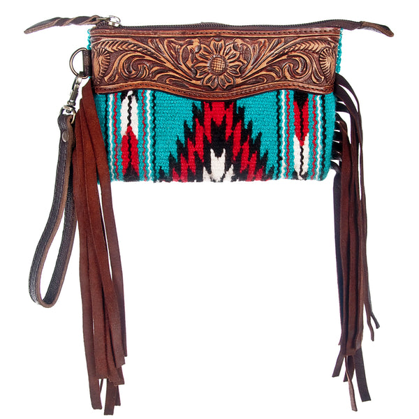 LC-ADBGZ179 Wristlet Genuine Western Leather Women Bag