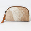 ADBG444 Hair-On Cowhide Leather Coin Purse Western Mini Zip Wallet