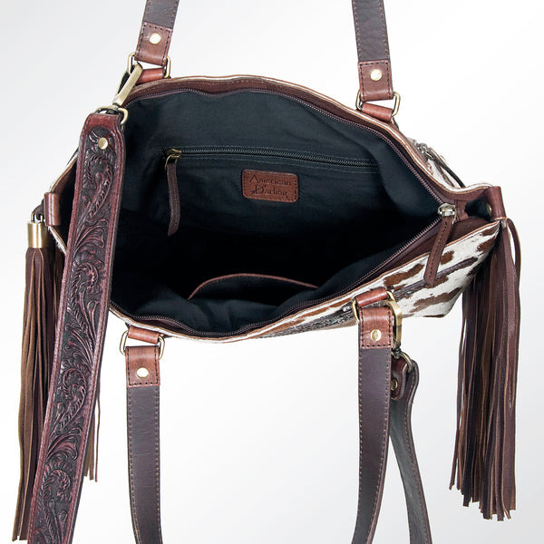 LC-ADBGI103B Tote Hand Tooled Genuine Western Leather Women Bag