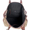 ADBGI105 Western Tote Bag - Genuine Leather & Hair-On Hide with Tooled Detailing