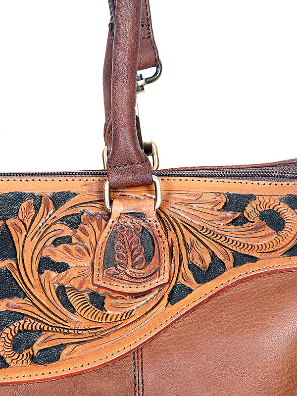 LC-ADBGI105C Tote Hand Tooled Genuine Western Leather Women Bag
