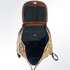 ADBGI110 Tooled Leather Western Backpack - Hair-On Hide with Floral Carving