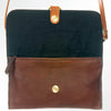 LC-ADBGI113 Western Leather Crossbody Bag - Tooled Floral Design with Fringe Tassel