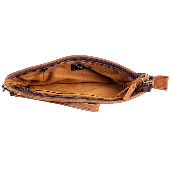 ADBG344 American Darling Western Leather Wristlet Bag with Printed Hair-On Cowhide