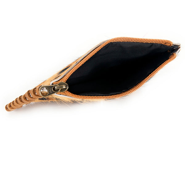 ADBG536 American Darling Handcrafted Braided Printed Hair-On Cowhide Coin Purse Bag