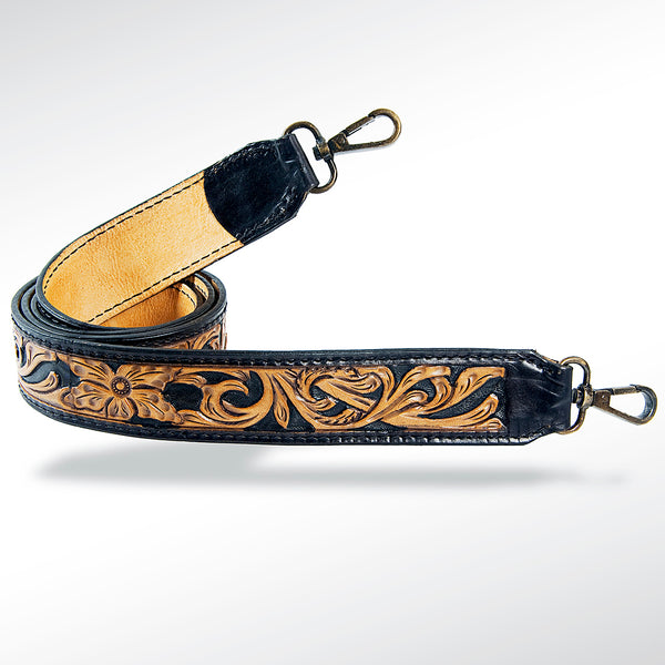 LC-ADSTF112 Hand Tooled Genuine Leather Handle Strap
