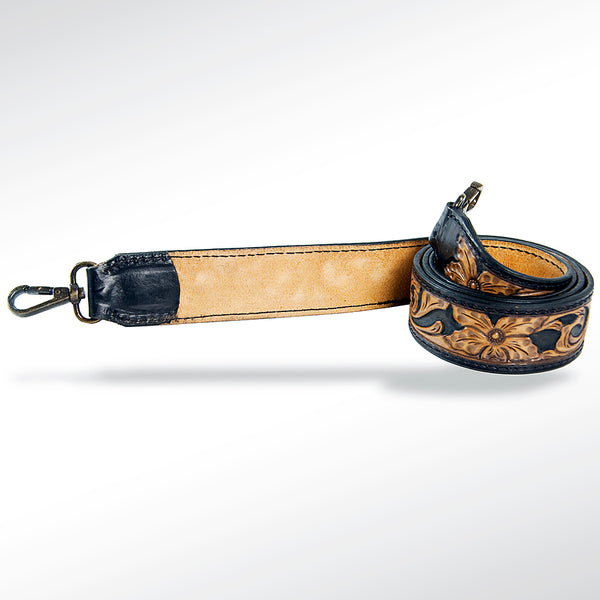 LC-ADSTF112 Hand Tooled Genuine Leather Handle Strap