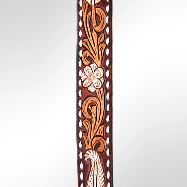 LC-ADSTF118 Hand Tooled Genuine Leather Handle Strap