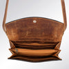 ADBG518 American Darling Hand Tooled Leather & Hair-On Cowhide Western Crossbody Bag