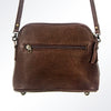 ADBG550BRW American Darling Hand Tooled Floral Leather & Hair-On Cowhide Western Cross body Bag