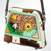 ADBG550BRW American Darling Hand Tooled Floral Leather & Hair-On Cowhide Western Cross body Bag