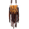 ADBG519 American Darling Hand Tooled Strap & Hair-On Cowhide Western Messenger Bag with Fringes
