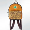 ADBG560 American Darling Hand Tooled Floral Leather Western Backpack with Turquoise Concho