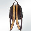 ADBG560 American Darling Hand Tooled Floral Leather Western Backpack with Turquoise Concho