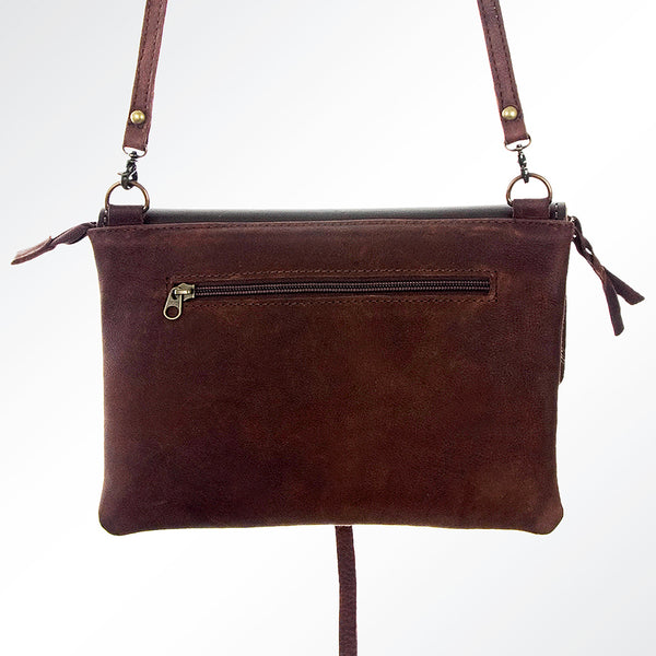 ADBG570TAW American Darling Texas Tooled Leather & Hair-On Cowhide Western Crossbody Bag