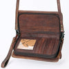 ADBG485 Multicolor Southwestern Wool Organizer Bag with Leather Trim & Crossbody Strap