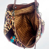 ADBG574 American Darling Southwestern Wool Bucket Bag Drawstring Tote with Leather Strap