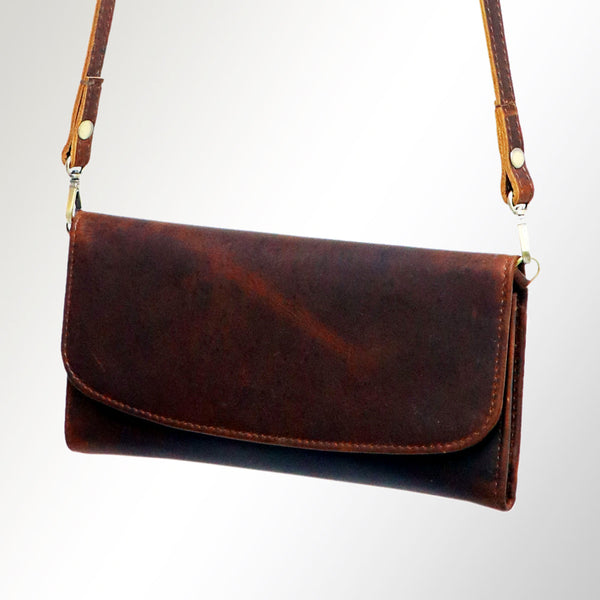 ADBGM112 Minimalist Genuine Leather Clutch Crossbody Bag