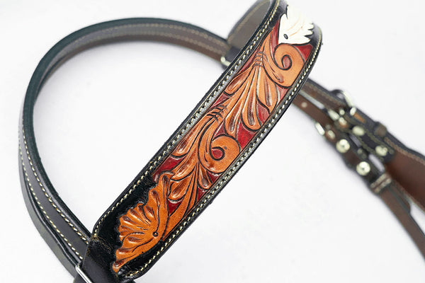 LC-ADEE305-HS Western Leather Headstall