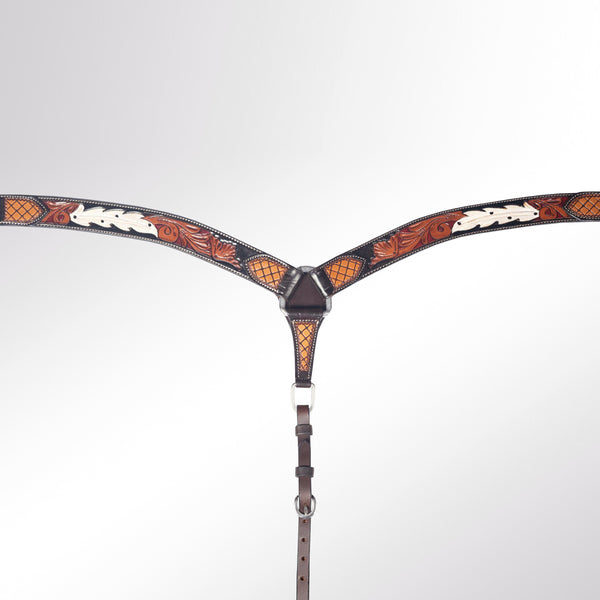 LC-ADEE306-BC Western Leather Breast Collar