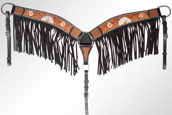 LC-ADEE326-BC Horse Western Leather Breast Collar