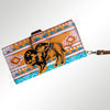 ADBGM113 Hand-Painted Leather Wallet Crossbody bag-Western Design