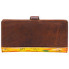 ADBGM113 Hand-Painted Leather Wallet Crossbody bag-Western Design
