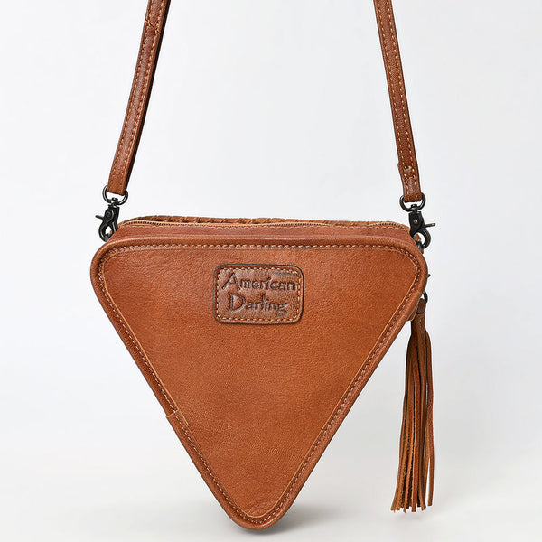 ADBG576 American Darling Hair-On Cowhide Western Leather Cross body Bag with Braided Edge