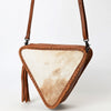ADBG576 American Darling Hair-On Cowhide Western Leather Cross body Bag with Braided Edge