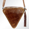 ADBG576 American Darling Hair-On Cowhide Western Leather Cross body Bag with Braided Edge