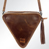 ADBG576 American Darling Hair-On Cowhide Western Leather Cross body Bag with Braided Edge
