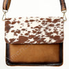 LC-ADBGI127 Hair-On Hide Leather Crossbody - Western Cowhide Flap Shoulder Bag