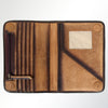 LC-ADBGI129 Hair-On Hide Western Wallet - Genuine Cowhide Zip-Around Leather Purse
