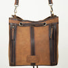 LC-ADBGI140B Hair-On Hide Bucket Bag - Western Cowhide Leather Drawstring Purse