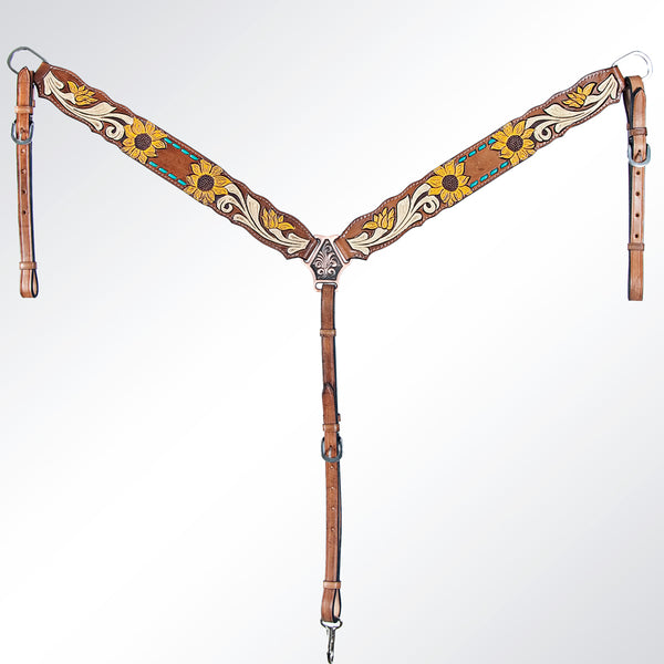 LC-ADPAF117-BC Western Leather Breast Collar