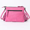 ADBG109 American Darling Hair-On Cowhide Western Crossbody Bag with Leather Fringe Detail