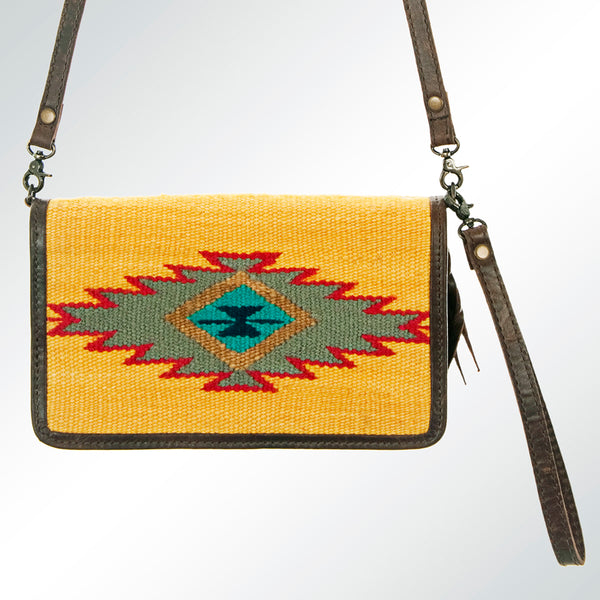ADBG641 American Darling Hand Woven Saddle Blanket Western Leather Organiser Bag