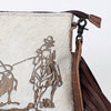 ADBG109 American Darling Western Leather Crossbody Bag Hair-On Cowhide and Fringe