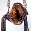 ADBG611 American Darling Handcrafted Western Leather Large Cross body Bag with Fringes