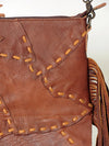 ADBG614 American Darling Handcrafted Western Leather Cross body Bag with Fringes
