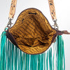 ADBG657 American Darling Hand Tooled Floral & Hair-On Cowhide Western Cross body Bag