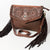 ADBGD119 American Darling Hand Tooled Floral Leather Envelope Crossbody with Turquoise Concho