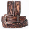 BER230-Hand Tooled Western LeatherBelt