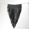 ADJW102B Western Fringe Chain Accessory - Genuine Black suede Statement Piece