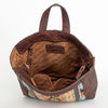 LC-ADBGZ307 Southwestern Wool & Genuine Leather Backpack - Tribal Pattern Western Daypack