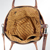 ADBG621A American Darling Hand Tooled Floral & Hair-On Cowhide Western Leather Tote Bag