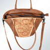 ADBG621B American Darling Hand Tooled Floral Western Leather Tote Bag