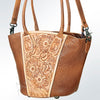 ADBG621B American Darling Hand Tooled Floral Western Leather Tote Bag