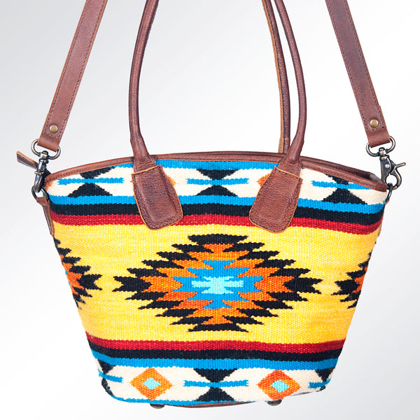 ADBG621C American Darling Hand Tooled & Saddle Blanket Western Leather Tote Bag