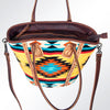 ADBG621C American Darling Hand Tooled & Saddle Blanket Western Leather Tote Bag